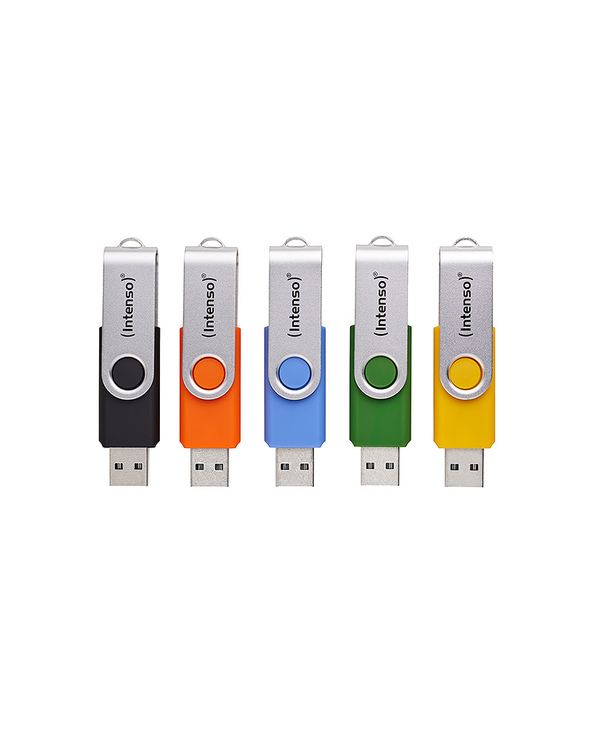Intenso 5 x Clé USB Office Line, 64 Go, USB-A, 3.2 Gen 1x1, couleurs assorties