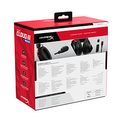HyperX Casque gaming sans fil Cloud III S noir-rouge