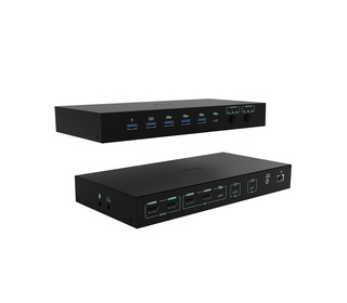 i-tec USB-C KVM Dock PRO for Three Hosts, Dual Video, with 2x Power Delivery, max 92W