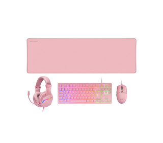 Mars Gaming MCP-RGB3P clavier Souris incluse USB Français Rose
