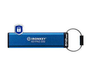 Kingston Technology IronKey Keypad 200 de 512 Go, FIPS 140-3 niveau 3 (en attente), chiffrement AES-256