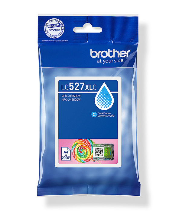 Brother Cartouche d'encre haute capacité LC527XLC d'origine - Cyan