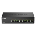 D-Link DMS-108P/E commutateur réseau Non-géré 2.5G Ethernet (100/1000/2500) Connexion Ethernet, supportant l'alimentation via ce