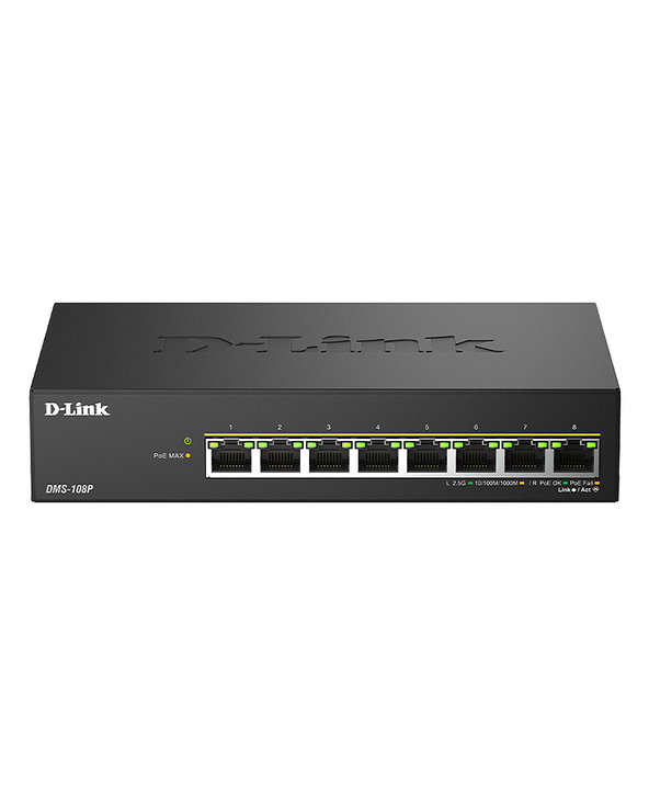 D-Link DMS-108P/E commutateur réseau Non-géré 2.5G Ethernet (100/1000/2500) Connexion Ethernet, supportant l'alimentation via ce