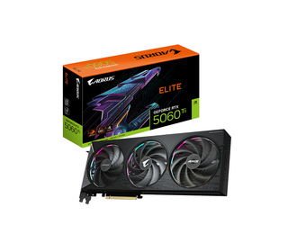 GIGABYTE AORUS GeForce RTX 5060 Ti ELITE 16G Carte Graphique – 16 Go GDDR7, 128 bits, PCI-E 5.0, 2722 MHz Fréquence du processeu
