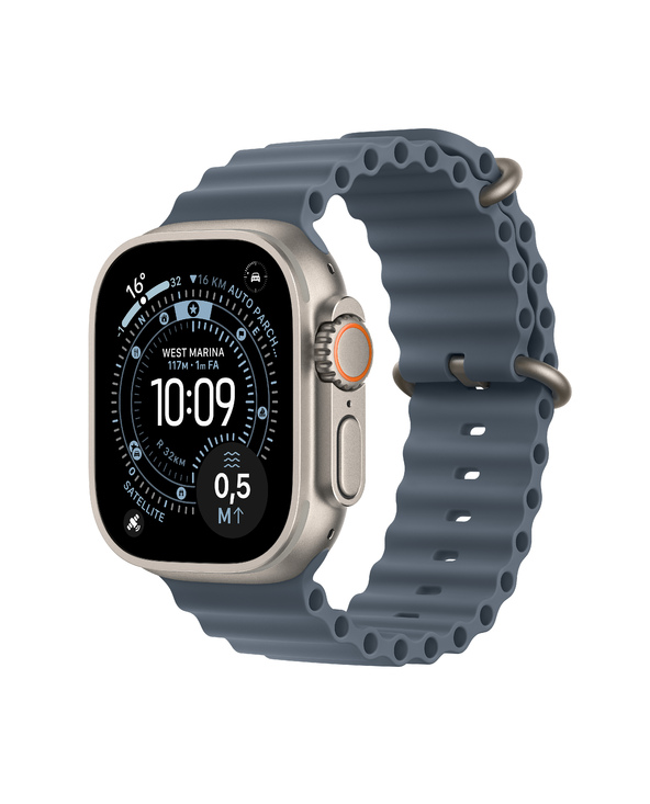 Apple Watch Ultra 3 OLED 49 mm Numérique 422 x 514 pixels Écran tactile 5G Titane Wifi GPS (satellite)