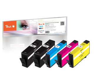 Peach PI300-971 cartouche d'encre 5 pièce(s) Compatible Rendement standard Noir, Cyan, Magenta, Jaune