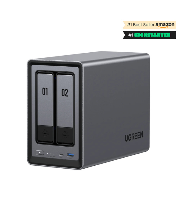 Ugreen NASync DXP2800 NAS System 2-Bay Compact Intel N N100 8 Go DDR5 0 To UGOS Pro Noir