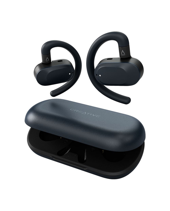 Creative Labs Outlier Go Casque Sans fil Crochets auriculaires Appels/Musique/Sport/Au quotidien USB Type-C Bluetooth Bleu