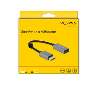 DeLOCK Adaptateur actif DisplayPort 1.4 à HDMI 4K 60 Hz (HDR)