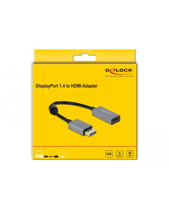 DeLOCK Adaptateur actif DisplayPort 1.4 à HDMI 4K 60 Hz (HDR)