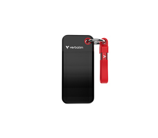 Verbatim Pocket SSD 2 To USB Type-C 3.2 Gen 2 (3.1 Gen 2) Noir, Rouge