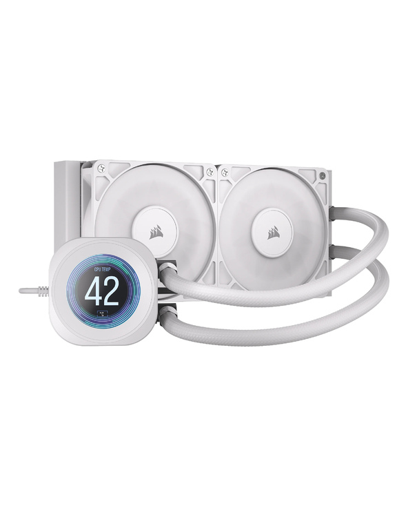 Corsair Nautilus 240 RS LCD Processeur Refroidisseur de liquide tout-en-un 12 cm Blanc 1 pièce(s)