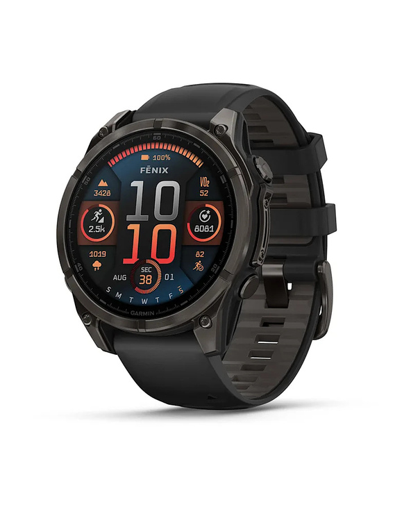Garmin fenix 8 3,56 cm (1.4") AMOLED 47 mm Numérique 454 x 454 pixels Écran tactile Noir Wifi GPS (satellite)