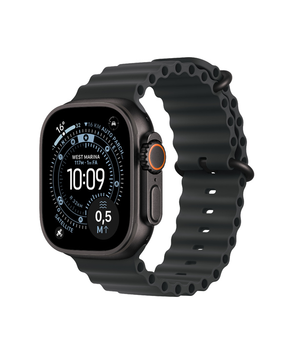 Apple Watch Ultra 3 OLED 49 mm Numérique 422 x 514 pixels Écran tactile 5G Noir Wifi GPS (satellite)