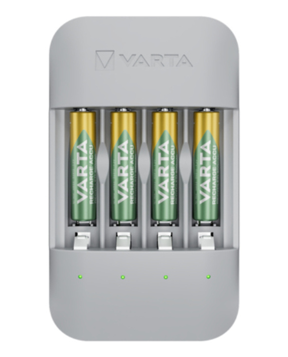 Varta Eco Charger Pro Recycled + 4 x 2100 mAh AA 57683 101 121 chargeur de batterie