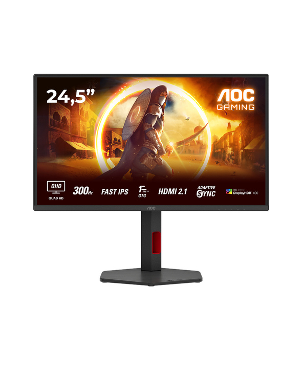 AOC G4 Q25G4SR 24.5" LED Quad HD 1 ms Noir, Rouge