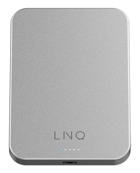 LINQ LQWP052 banque d'alimentation électrique 5000 mAh Recharge sans fil Argent