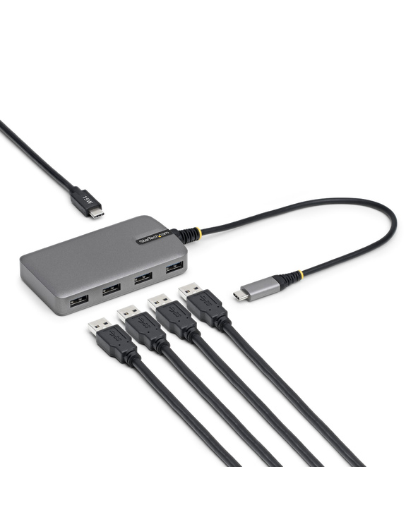 StarTech.com 5G4AC-USB-C-HUB hub & concentrateur USB 3.2 Gen 1 (3.1 Gen 1) Type-C 5000 Mbit/s Gris