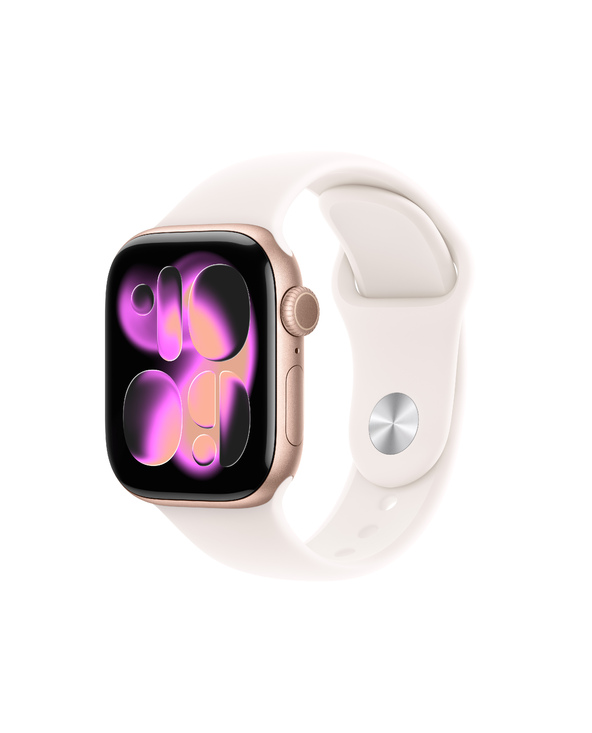 Apple Watch Series 11 OLED 42 mm Numérique 374 x 446 pixels Écran tactile Or rose Wifi GPS (satellite)