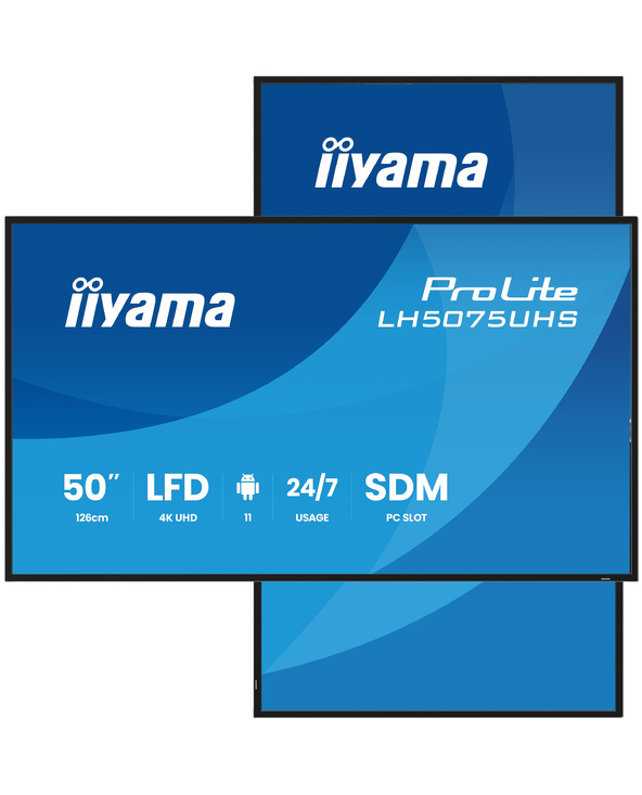 iiyama LH5075UHS-B2AG Écran d'affichage dynamique Écran plat de signalisation numérique 125,7 cm (49.5") LCD Wifi 500 cd/m² 4K U