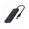 Gembird UHB-U3P4-03 station d'accueil Avec fil USB 3.2 Gen 1 (3.1 Gen 1) Type-A Noir