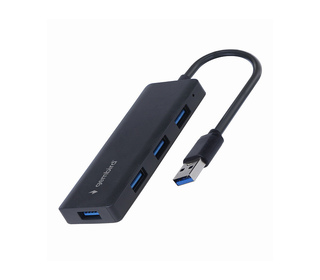 Gembird UHB-U3P4-03 station d'accueil Avec fil USB 3.2 Gen 1 (3.1 Gen 1) Type-A Noir