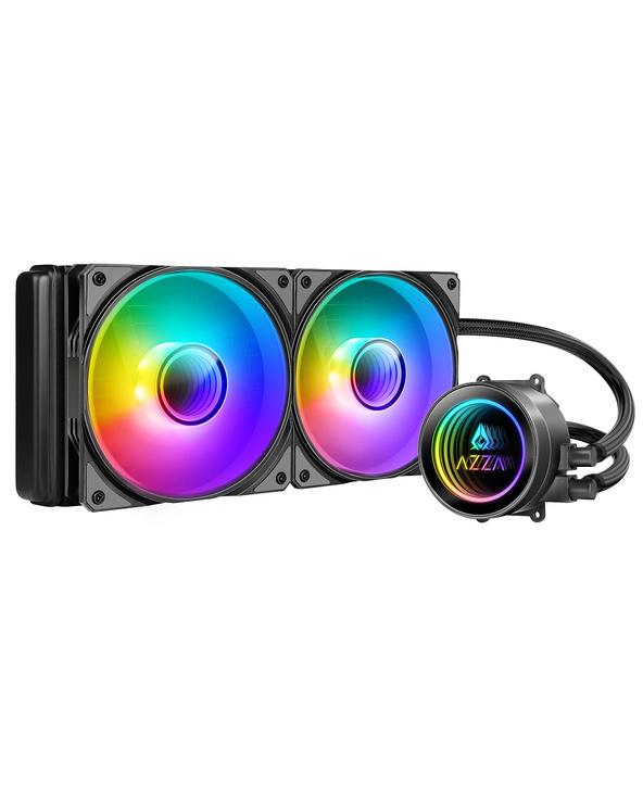 Azza LCAZ-240C-ARGB système de refroidissement d’ordinateur Processeur Kit de refroidissement du liquide 12 cm Noir 1 pièce(s)
