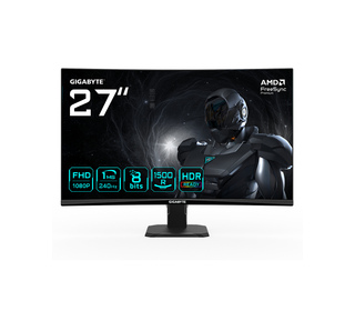 GIGABYTE GS27FC2 MONITEUR GAMING INCURVÉ 27" FHD - 1920 X 1080, 240HZ, 1MS, 350 CD/M², HDR READY, HDMI 2.0, DISPLAYPORT 1.4 LED 