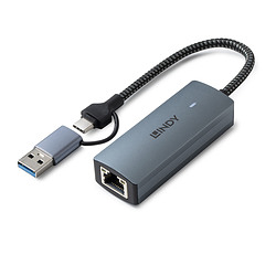 Lindy 43415 hub & concentrateur USB 3.2 Gen 2 (3.1 Gen 2) Type-C 5000 Mbit/s Gris