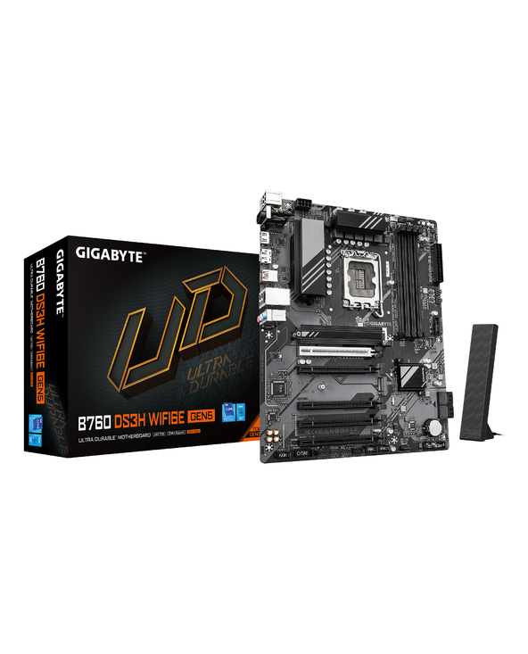 GIGABYTE B760 DS3H WIFI6E GEN5 Carte Mère – Compatible avec processeurs Intel Core 14e génération, VRM numérique 8+2+1 phases, j