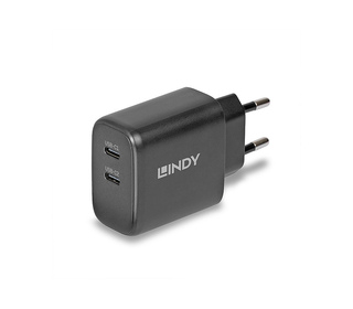 Lindy 73438 chargeur d'appareils mobiles Universel Noir Secteur Charge rapide Intérieure