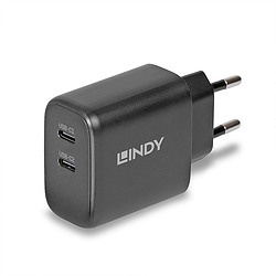 Lindy 73438 chargeur d'appareils mobiles Universel Noir Secteur Charge rapide Intérieure