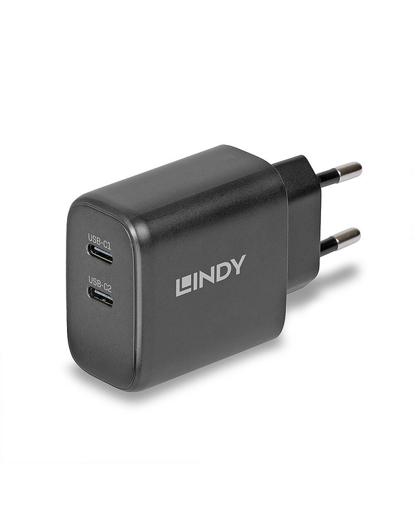 Lindy 73438 chargeur d'appareils mobiles Universel Noir Secteur Charge rapide Intérieure