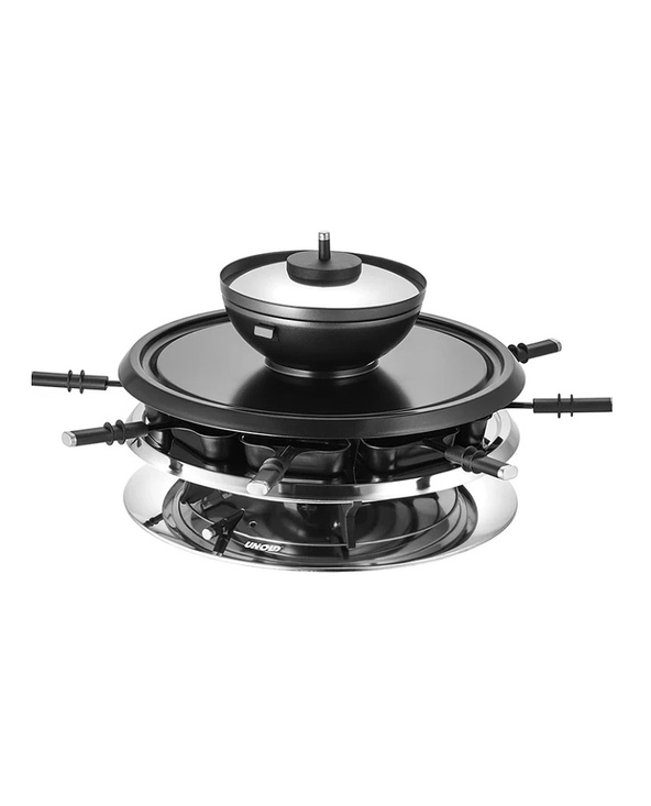 Unold 48726 raclette 8 personne(s) 1300 W Noir, Acier inoxydable