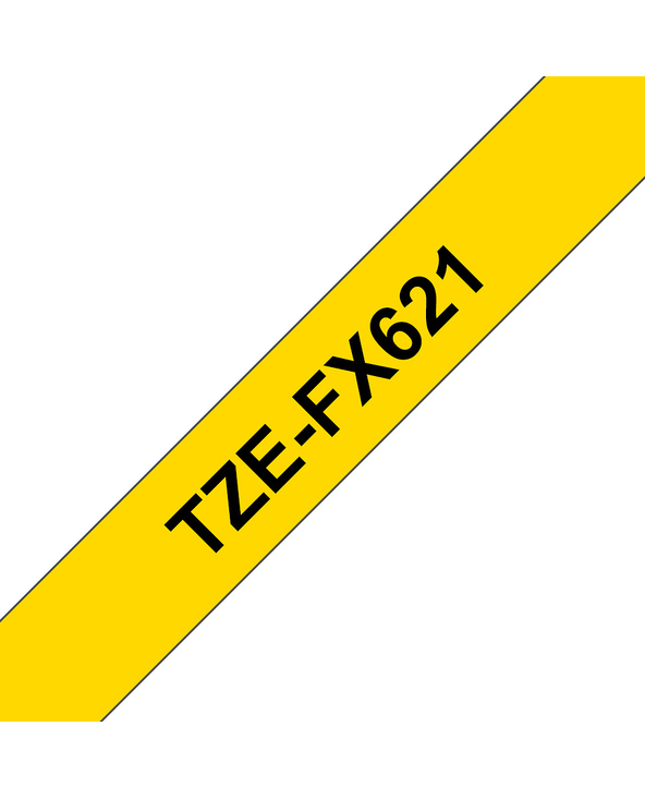 Brother TZE-FX621 ruban d'étiquette Noir sur jaune