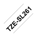 Brother TZE-SL261 ruban d'étiquette Noir sur blanc