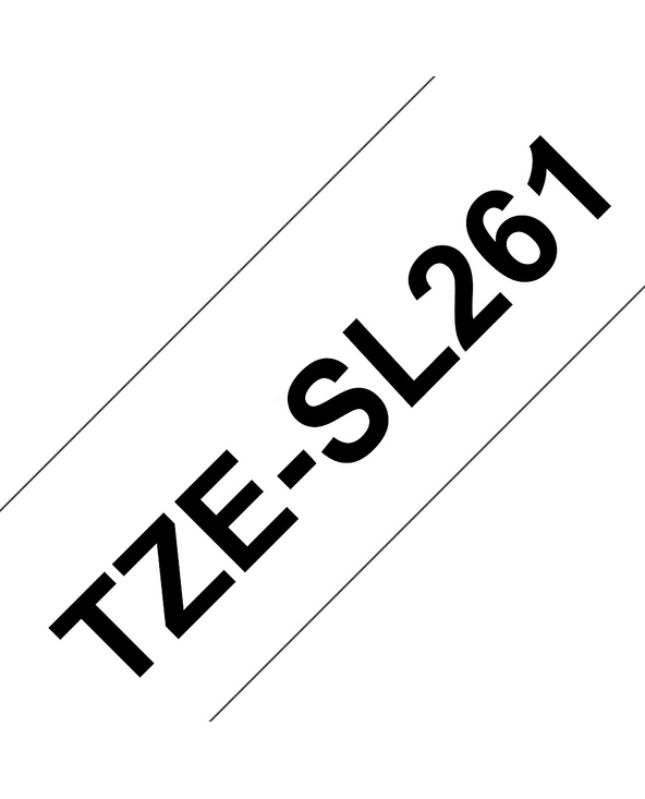 Brother TZE-SL261 ruban d'étiquette Noir sur blanc
