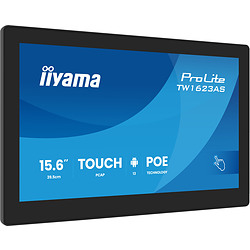 iiyama TW1623AS-B3P Écran d'affichage dynamique Écran plat interactif 39,6 cm (15.6") LED Wifi 450 cd/m² Full HD Noir Écran tact