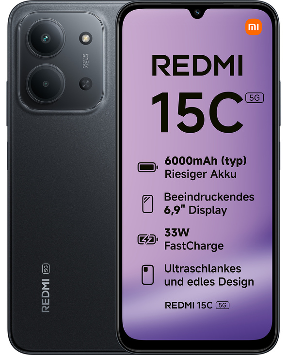 Xiaomi Redmi 15C 17,5 cm (6.9") 128 Go Noir