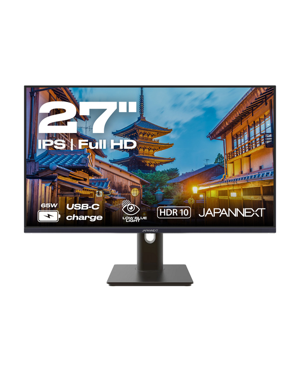 JAPANNEXT JN-IPS27FHDR-C65W-HSP 68,6 cm (27") LED Full HD 8 ms Noir