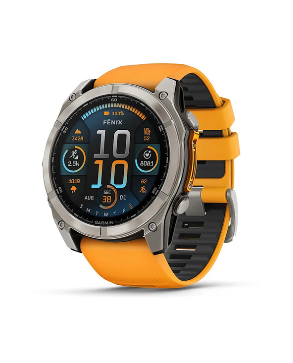 Garmin Fenix 8 3,56 cm (1.4") AMOLED 51 mm Numérique 454 x 454 pixels Écran tactile Titane Wifi GPS (satellite)