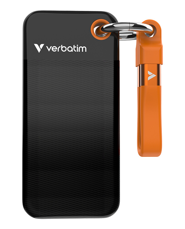 Verbatim Pocket SSD 2 To USB Type-C 3.2 Gen 2 (3.1 Gen 2) Noir, Orange