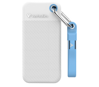 Verbatim Pocket SSD 2 To USB Type-C 3.2 Gen 2 (3.1 Gen 2) Bleu, Blanc