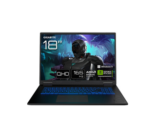 GIGABYTE GAMING A18 ORDINATEUR PORTABLE - 18“, 165HZ WQXGA, AMD RYZEN 7 260, RTX 5060, 32GO DDR5 5600MHZ, SSD GEN4 1TO, WINDOWS 