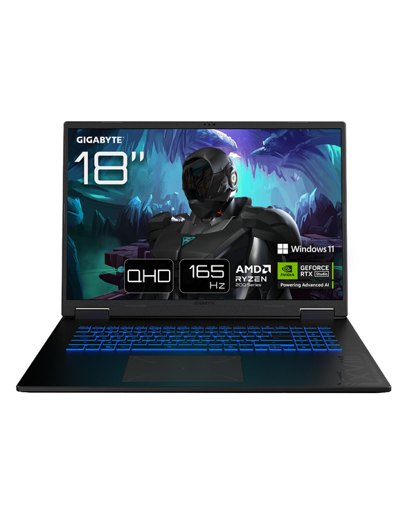 GIGABYTE GAMING A18 ORDINATEUR PORTABLE - 18“, 165HZ WQXGA, AMD RYZEN 7 260, RTX 5060, 32GO DDR5 5600MHZ, SSD GEN4 1TO, WINDOWS 