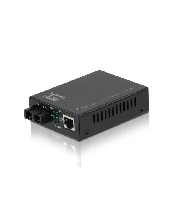 LevelOne GVT-2001 convertisseur de support réseau 1000 Mbit/s 850 nm Multimode Noir