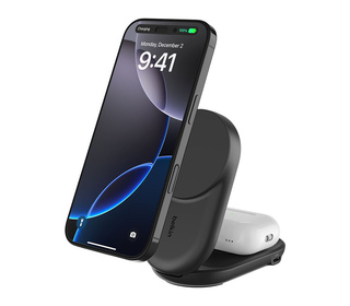 Belkin Qi2 Fitness tracker, Casques, Smartphone, Smartwatch Noir USB Recharge sans fil Charge rapide Intérieure