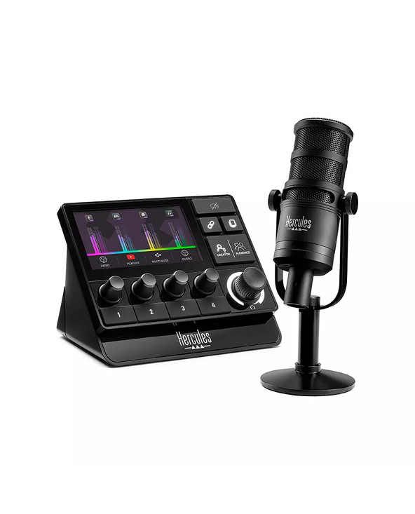 Hercules Stream Essentials Kit Noir Microphone pour podcast