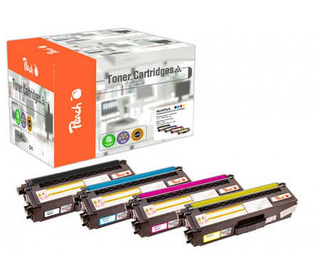 Peach 112066 Cartouche de toner 4 pièce(s) Compatible Noir, Cyan, Magenta, Jaune